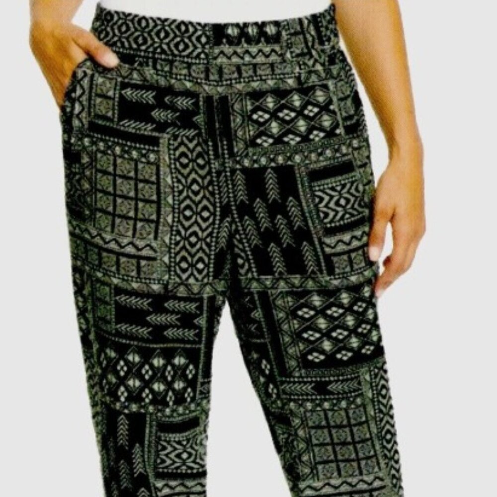 Jessica Simpson Soft Pants Black and White Geometric NWT XXL